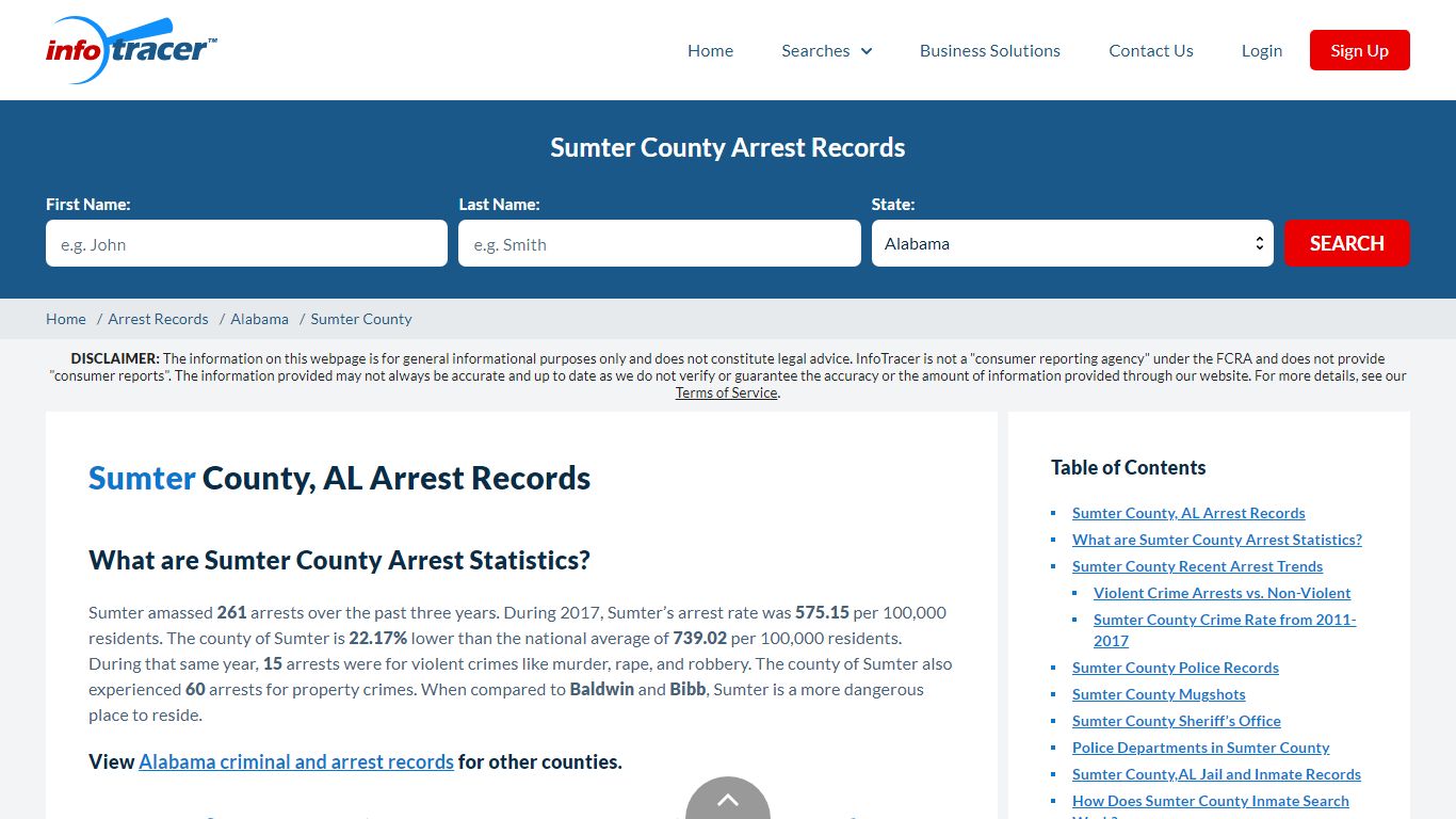 Sumter County, AL Arrests, Mugshots & Jail Records - InfoTracer