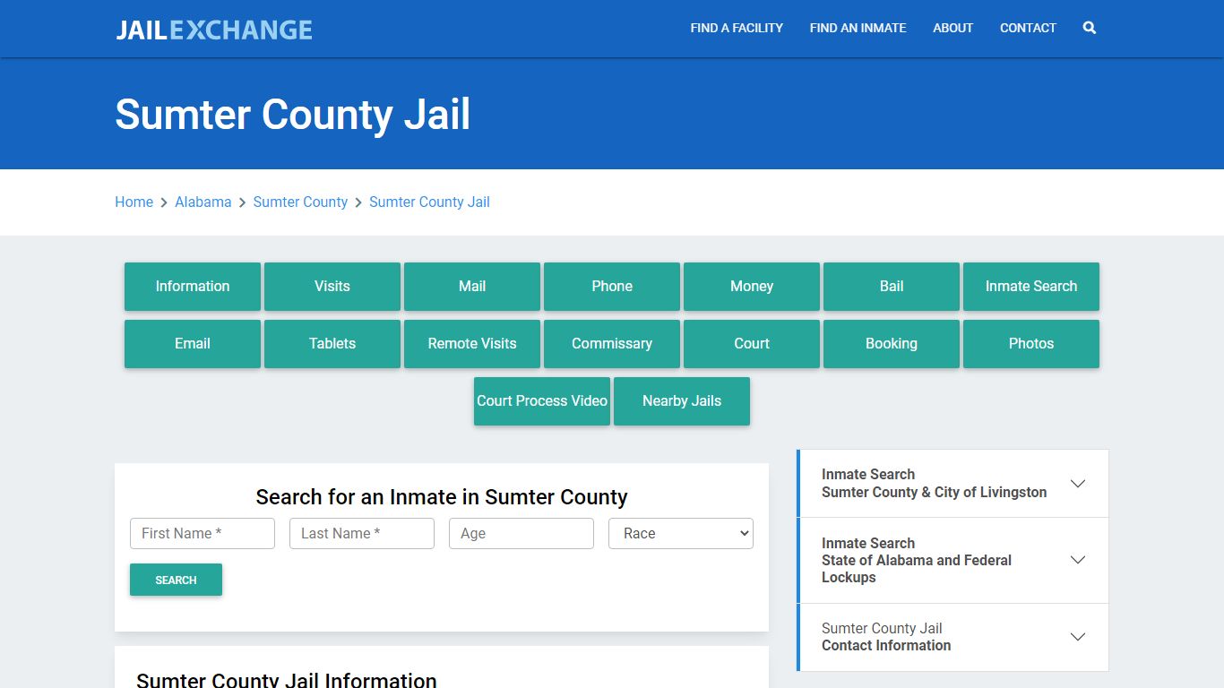 Sumter County Jail Roster Lookup, AL, Inmate Search