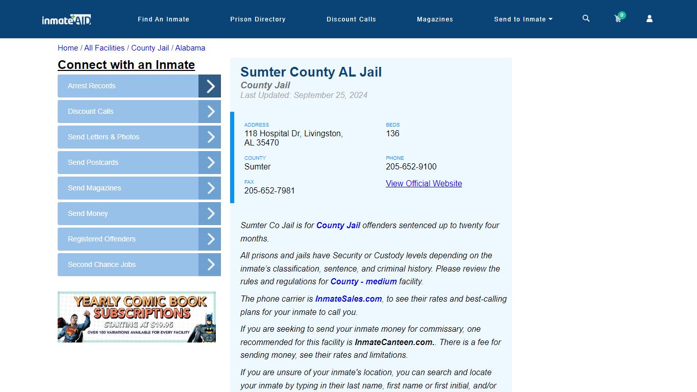 Sumter County AL Jail - Inmate Locator